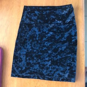Black velvet skirt